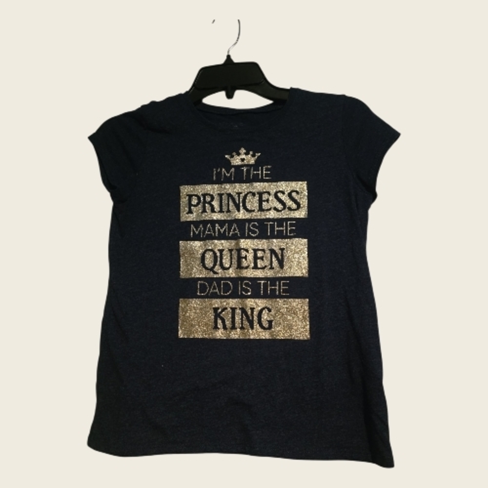The Children's Place Navy and Gold Graphic Tee